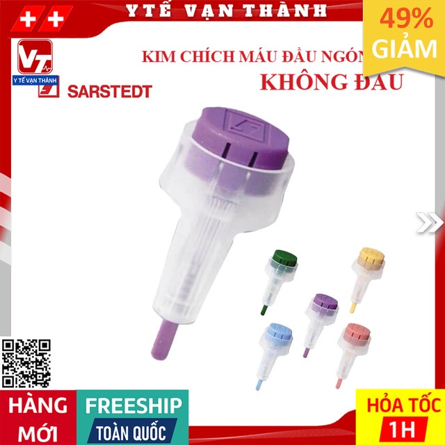 ✅ Kim Chích Máu Đầu Ngón Tay Không Đau Sarstedt – Đức | Dùng 1 lần rất an toàn nhập khẩu Châu Âu -VT0879
