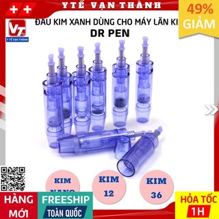 ✅ Đầu Kim Xanh Máy Lăn Kim Dr-Pen | Đầu Kim 12-36-Nano | Cấy Tảo Dùng Cho Máy Phi Kim Dr Pen -VT0850
