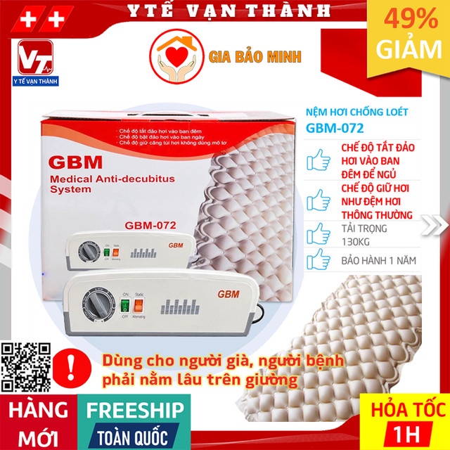 ✅ Nệm Hơi Chống Loét GBM-072 | Đệm hơi chống loét hiệu quả -VT1116