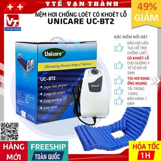 ✅ nệm hơi chống loét có khoét lỗ vệ sinh unicare uc-bt2 | đệm hơi cho người già, người bệnh nằm lâu ngày -vt0933