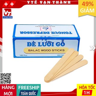 ✅ Que Đè Lưỡi Gỗ Hộp 100 Cây | Wax Lông Trong Thẩm Mỹ -VT0113