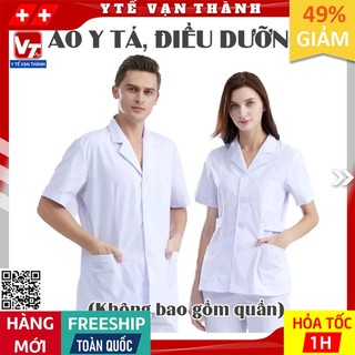 ✅ Áo Y Tá, Dược Sĩ, Điều Dưỡng Trắng | Sỉ Lẻ Áo Blouse Trắng, Đồng Phục Bệnh Viện -VT0175
