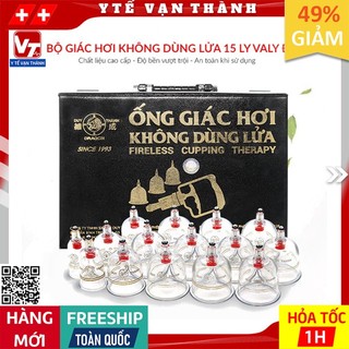 ✅ [CHÍNH HÃNG] Bộ Giác Hơi Không Dùng Lửa Duy Thành Vali Đen 15 Ly -VT0083