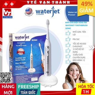 ✅ Bàn Chải Điện Sóng Âm Waterjet Sonic Toothbrush | Sóng âm đánh bay mảng bám gấp 10 lần -VT0625