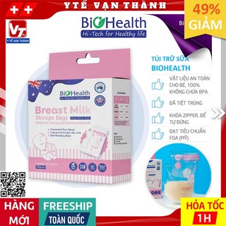 ✅ Túi Trữ Sữa Biohealth (240ml) (Hộp 30 Túi) | An toàn tuyệt đối cho bé -VT0664