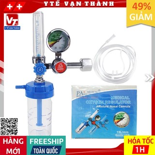 ✅ Đồng Hồ Oxy Y Tế Greetmed / PA Medical (Có Bình Tạo Ẩm) -VT0055