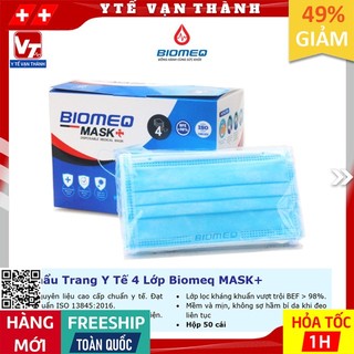 ✅ Khẩu Trang Y Tế 4 Lớp Biomeq MASK+ | (Chuẩn Y Tế - Lọc 98%) -VT0458