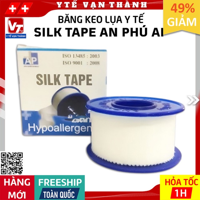 ✅ Băng Keo Lụa Y Tế Silk Tape An Phú Ap | Silktape, Dán Cố Định Băng Gạc - Vt0386