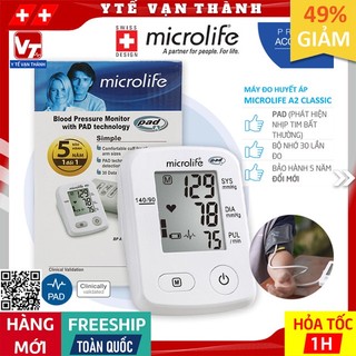 ✅ Máy Đo Huyết Áp Bắp Tay Microlife A2 Classic | Thụy Sĩ | BẢO HÀNH 5 NĂM ĐỔI MỚI -VT0013