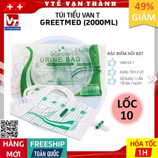 ✅ [LỐC 10] Túi Tiểu Van T GreetMed | Hoặc tương đương -VT0204