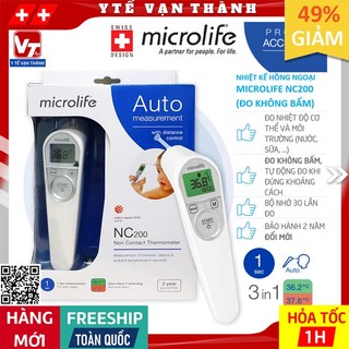 ✅ Nhiệt Kế Hồng Ngoại Đo Trán Microlife NC200 (NC 200) (Đo tự động) | BẢO HÀNH 2 NĂM ĐỔI MỚI -VT0116