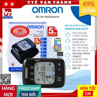 ✅ [Chính Hãng DKSH] Máy Đo Huyết Áp Cổ Tay Omron HEM-6232T | 6232T (Kết Nối Smartphone) -VT0522