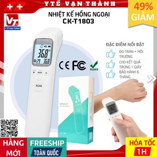 ✅ Nhiệt Kế Hồng Ngoại Đo Trán CK-T1803 | Scan, Đo cực nhanh 0.5 Giây -VT0313