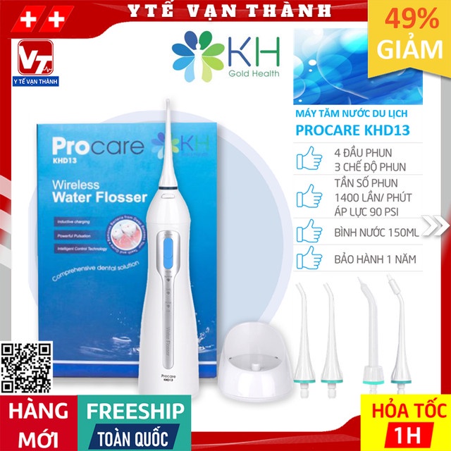 ✅ Máy Tăm Nước Du Lịch Procare KHD13 (KH-D13) | BẢO HÀNH 1 NĂM -VT0582