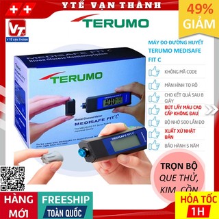 ✅ [TẶNG QUE, KIM, CỒN] Máy Đo Đường Huyết Terumo Medisafe Fit C (+ 30 Que, 30 Kim, Cồn) -VT0607
