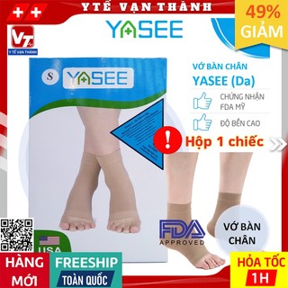 ✅ Vớ Y Khoa Bàn Chân, Gót Chân Yasee (Da, Hở Ngón) (Hộp 1 Chiếc) | Tất Suy Giãn Tĩnh Mạch -VT0462