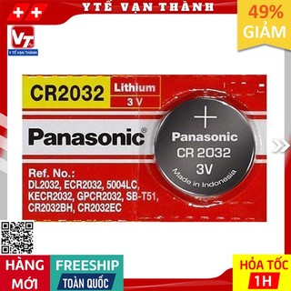 ✅ Pin Khuy Cúc Áo CR2032 Panasonic (Vỉ 1 Viên) | Pin CMOS, Điều Khiển, Máy Đường -VT0260