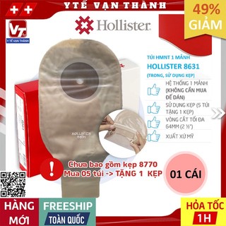 ✅ Túi Hậu Môn Nhân Tạo 1 Mảnh Hollister 8631 (Trong, Sử Dụng Kẹp) | Túi Phân, Hậu Môn Tạm  -VT0427
