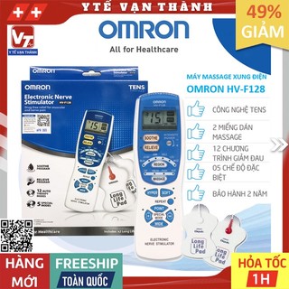 ✅ Máy Massage Xung Điện 2 Miếng Dán Omron HV-F128 (F-128) | (Mát xa, Massa) - BẢO HÀNH 2 NĂM -VT0518
