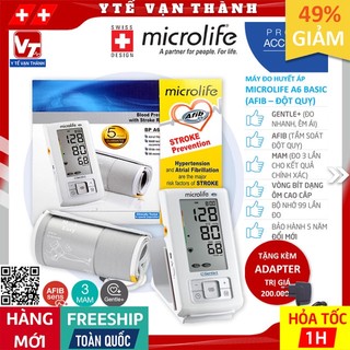 ✅ Máy Đo Huyết Áp Bắp Tay Microlife BP A6 Basic (AFIB - Cảnh Báo Đột Quỵ) | Thụy Sĩ | BẢO HÀNH 5 NĂM ĐỔI MỚI -VT0001