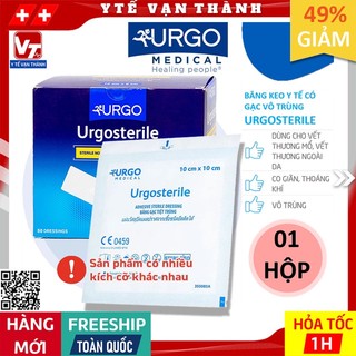 ✅ [HỘP] Băng Keo Y Tế Có Gạc Vô Trùng Urgo Urgosterile | Urgo Sterile Bảo vệ vết thương lớn -VT0037