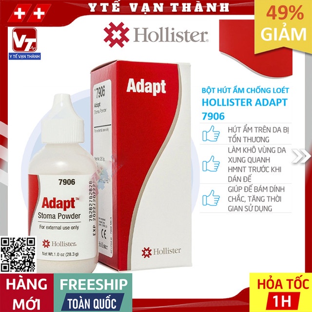 ✅ Bột Hút Ẩm Chống Loét Hậu Môn Nhân Tạo Hollister Adapt Stoma Powder 7906 -VT0430