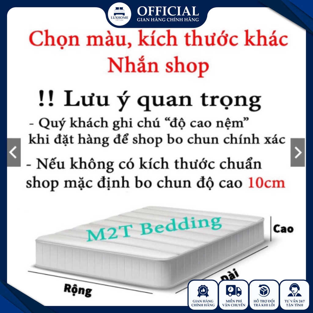 Ga giường Cotton Tici drap trải giường bo chun, chất vải thông thoáng, thấm hút mồ hôi tốt, đủ size