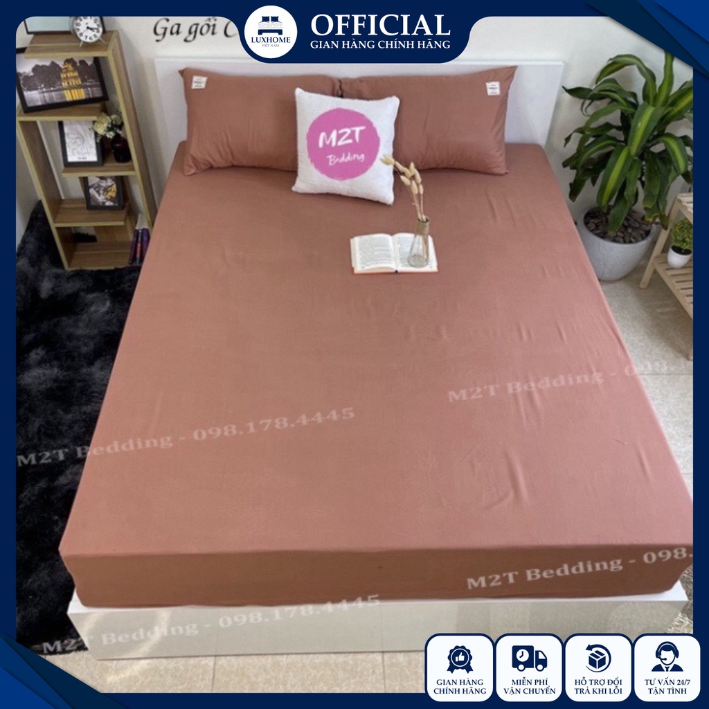 Ga giường Cotton Tici drap trải giường bo chun, chất vải thông thoáng, thấm hút mồ hôi tốt, đủ size