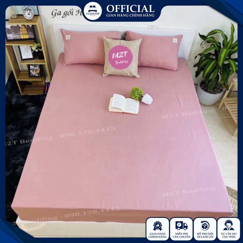 Ga giường Cotton Tici drap trải giường bo chun, chất vải thông thoáng, thấm hút mồ hôi tốt, đủ size