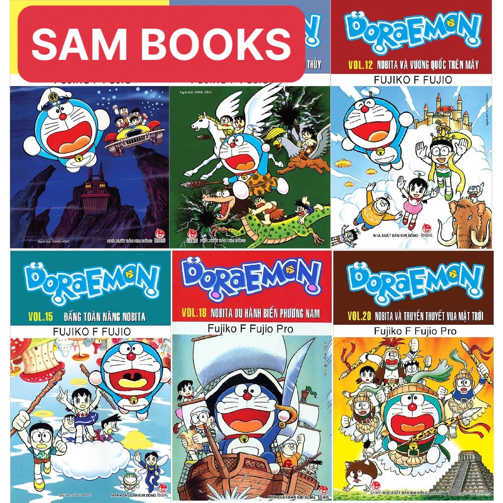 Doraemon truyện dài tập 1 đến 24 trọn bộ tặng kèm móc khóa Doraemon đáng yêu