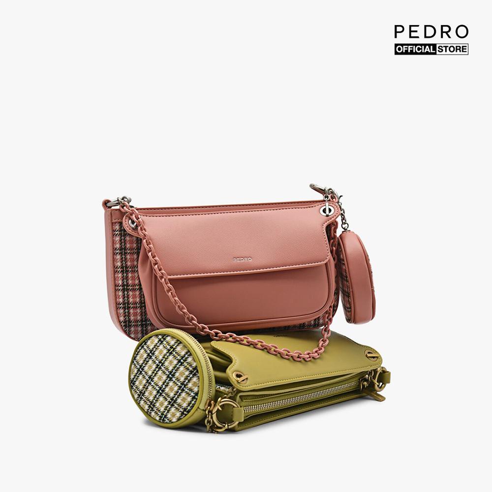 PEDRO - Túi đeo chéo nữ Dilone Houndstooth Double Flap PW2-75210093-5-36