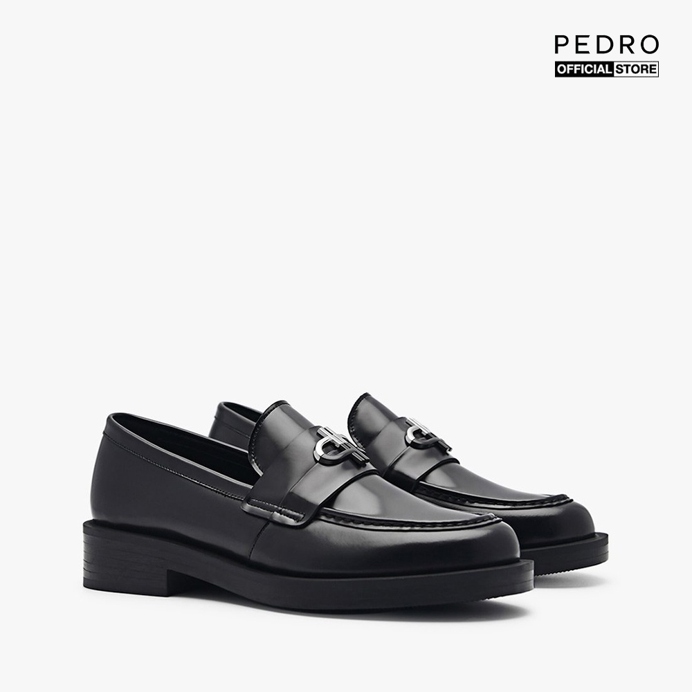 PEDRO - Giày lười nữ đế thấp mũi tròn Icon Leather Loafers PW1-66600007-01