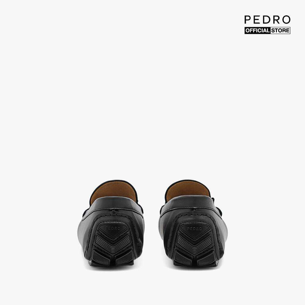 PEDRO - Giày lười nam mũi nhọn Leather Horsebit Moccasins PM1-65980283-01