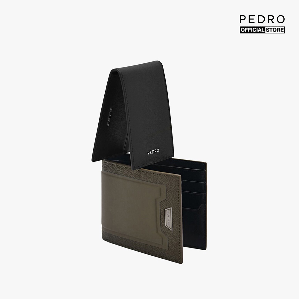 PEDRO - Ví nam dáng ngắn gập đôi Embossed Leather Bi-Fold PM4-15940242-37