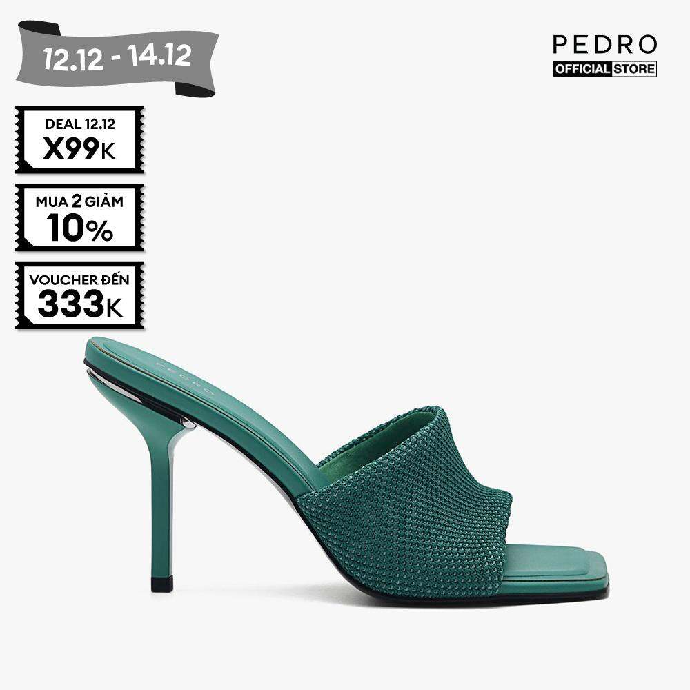 PEDRO - Giày mules cao gót nữ mũi vuông quai ngang hiện đại PW1-26760053-1-12