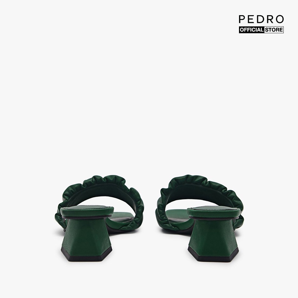 PEDRO - Giày mules cao gót nữ quai ngang hở mũi Ruched PW1-26480061-1-A8