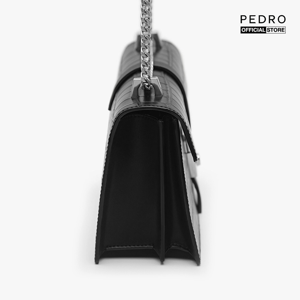 PEDRO - Túi đeo vai nữ hình hộp chữ nhật Leather Croc Effect PW2-76610052-01