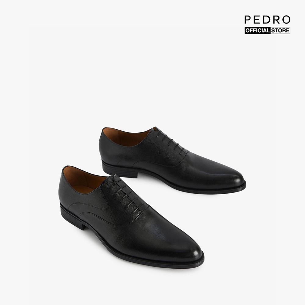 PEDRO - Giày oxford nam mũi nhọn Textured Leather PM1-46380029-01