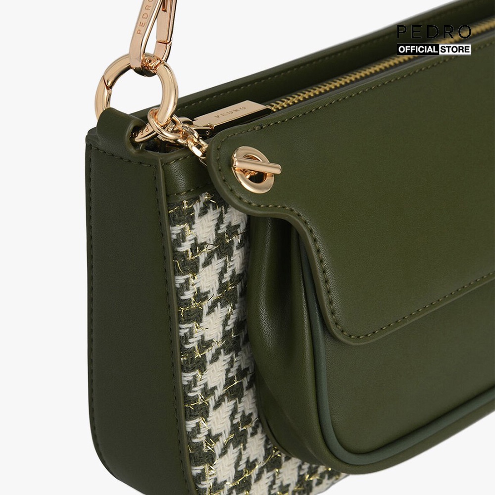 PEDRO - Túi đeo chéo nữ chữ nhật Houndstooth Double Flap PW2-75210093-2-64