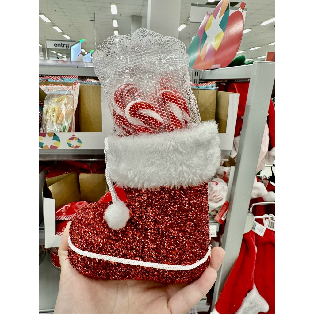 Các Mẫu Kẹo Giáng Sinh Hình Chiếc Giày Candy Canes, Chupa Chups Mentos Và M&M’s Friends