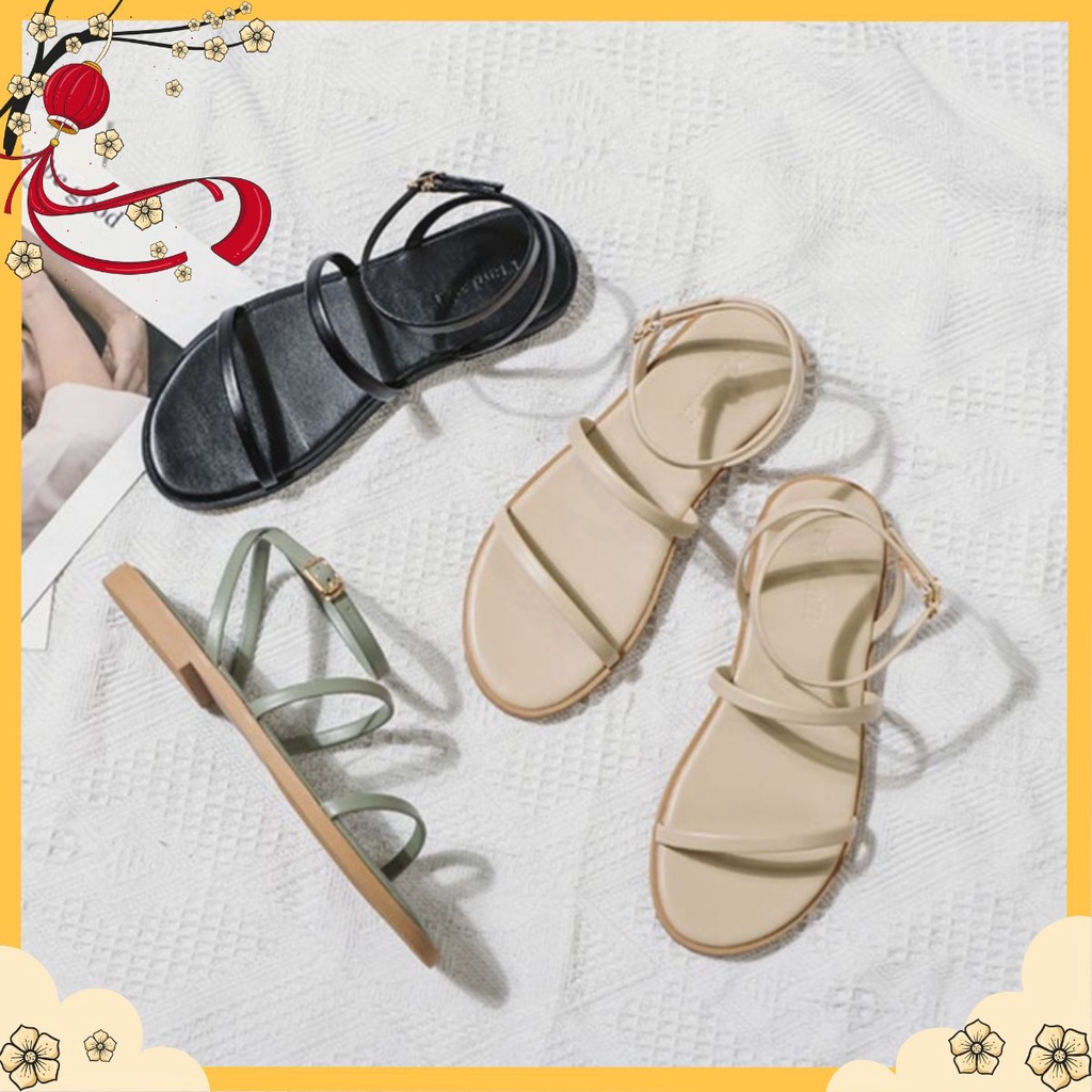 Giày Sandal Nữ HGS38 quai đơn giản trẻ trung dễ phối đồ BIG SIZE 35-43