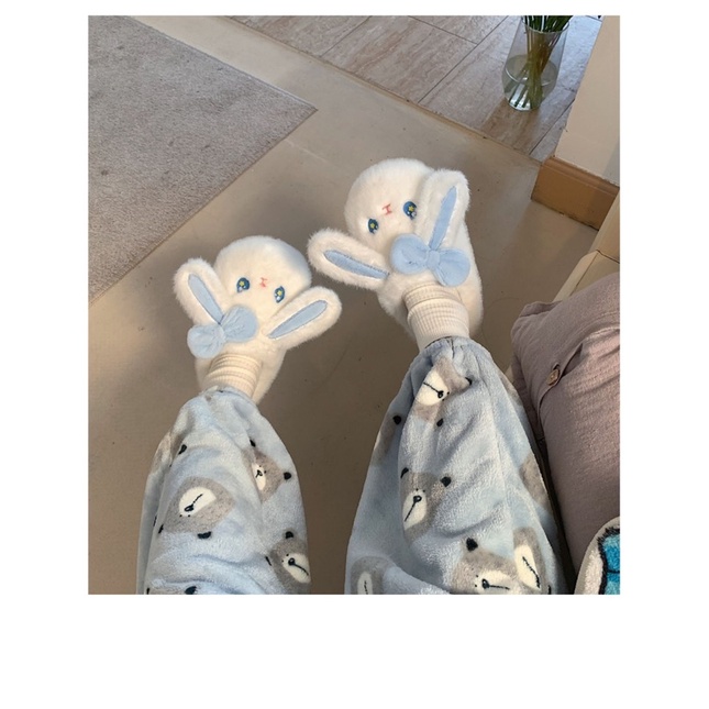 HÀNG LOẠI 1 Dép bông, dép đi trong nhà tai thỏ dễ thương
