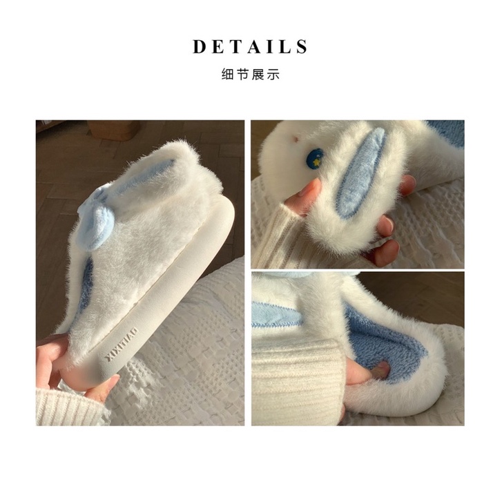 HÀNG LOẠI 1 Dép bông, dép đi trong nhà tai thỏ dễ thương