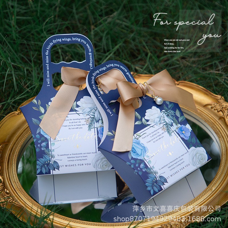 Túi đựng quà quai xách cao cấp kèm ruy băng Flora Dreams , hộp quà đựng son, trang sức,...- HeBe