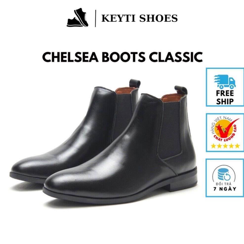 Giày boots nam Chelsea Boots Classic đế khâu
