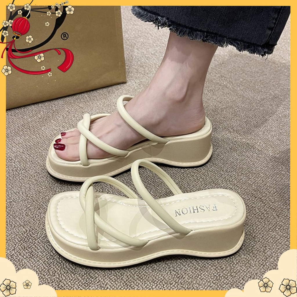 GIÀY SANDAL NỮ HGS89, CAO 3P CÓ 2 MÀU ĐEN, TRẮNG PHÙ HỢP ĐI DẠO, ĐI CHƠI