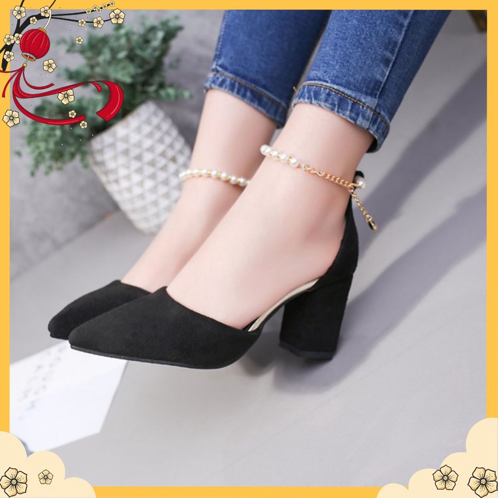 GIÀY CAO GÓT MÃ HGC99 BIG SIZE 35 -43 CAO 7P CÓ 2 MÀU ĐEN,KEM THỜI TRANG QUÍ PHÁI 2023