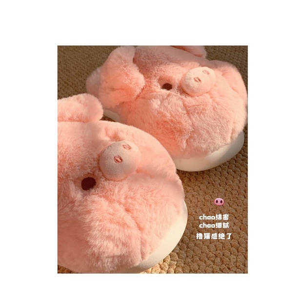 HÀNG LOẠI 1 Dép bông, dép đi trong nhà hình con heo dễ thương
