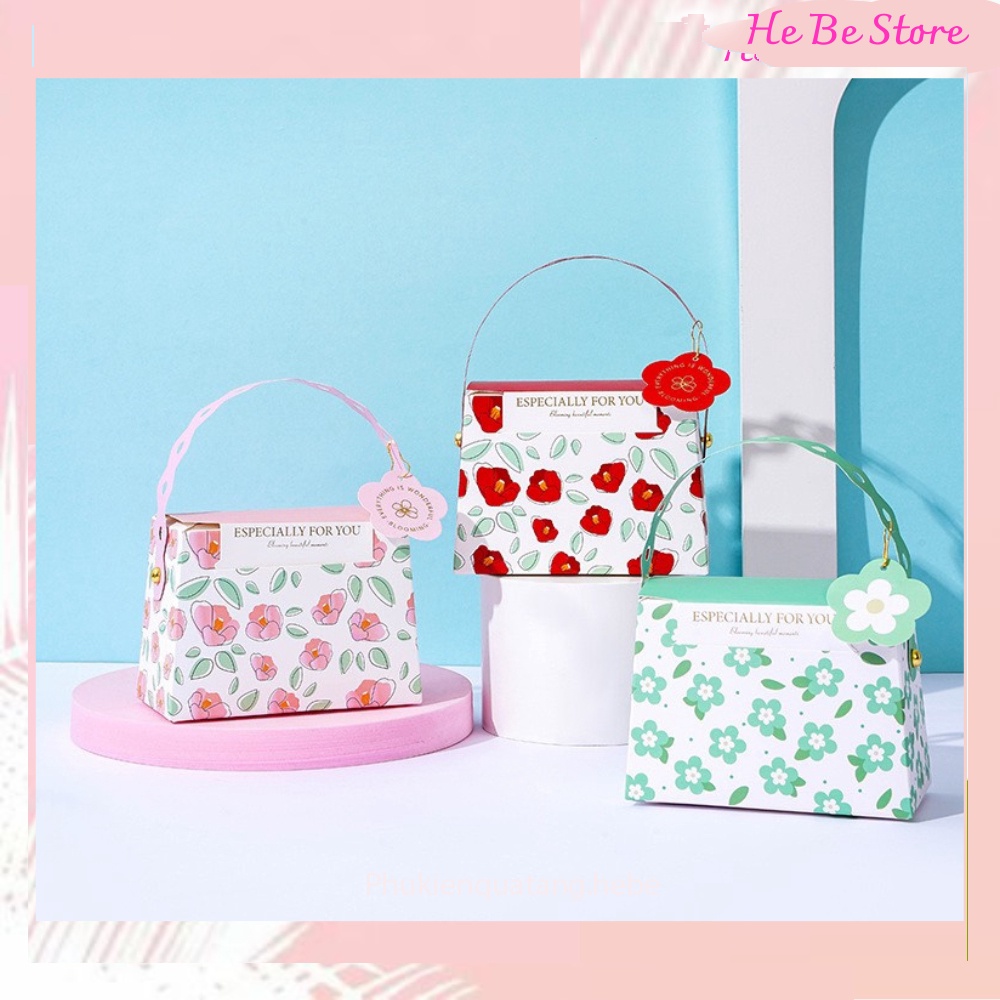 Hộp đựng quà tặng túi xách kèm tag đựng son,mỹ phẩm, phụ kiện thời trang xinh xắn - He Be Store