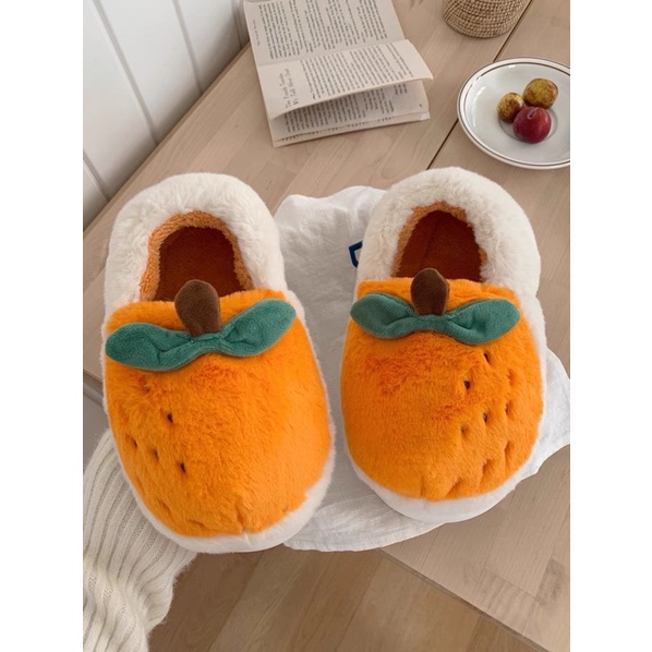 HÀNG LOẠI 1 Dép bông, dép đi trong nhà quả cam dễ thương